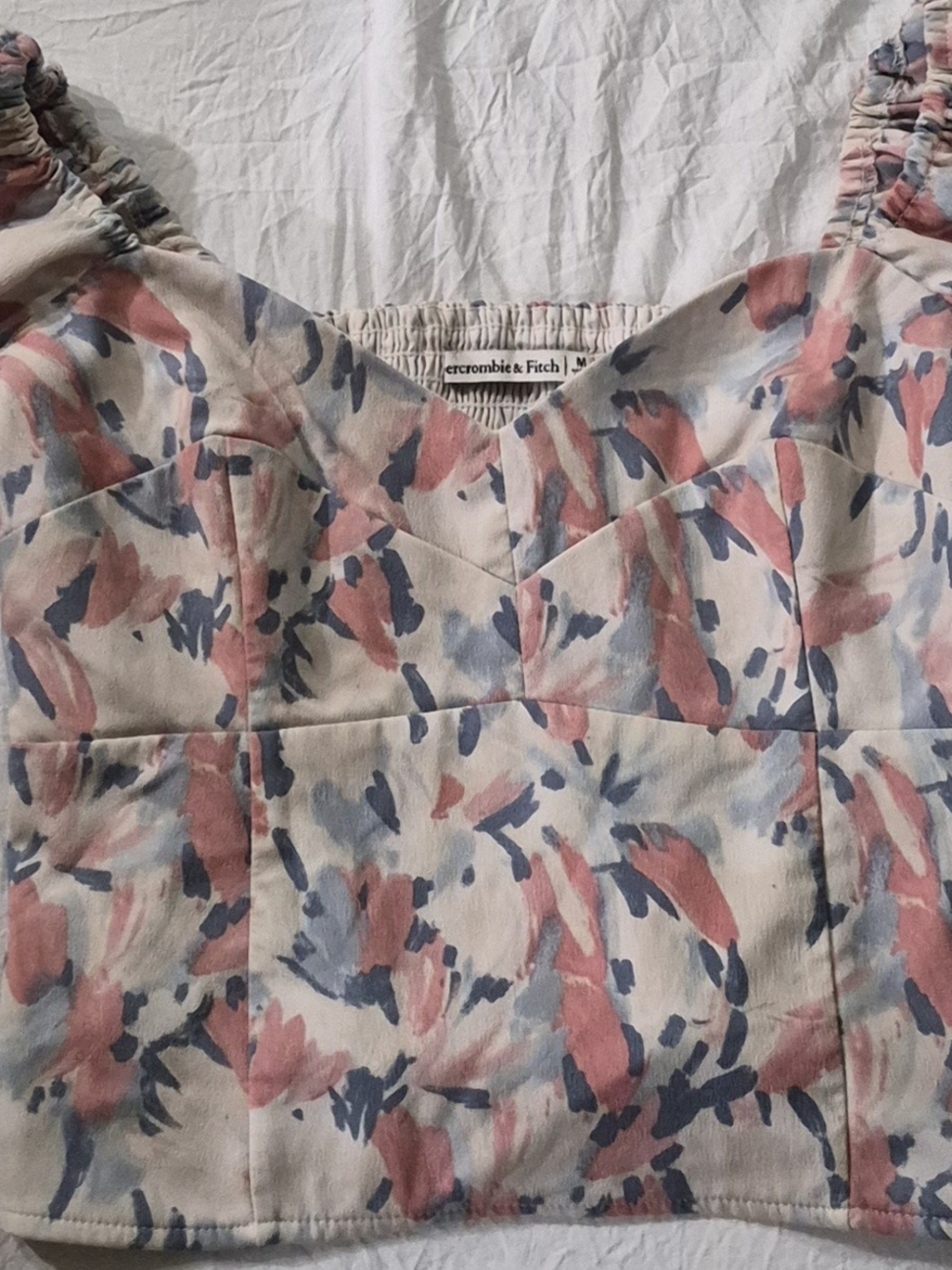 Abercrombie & Fitch Pastel Pink and Blue Abstract Camisole